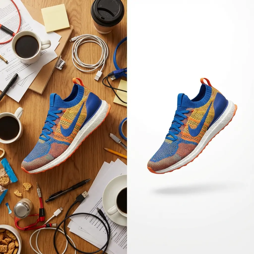 Product image background remover example for e-commerce