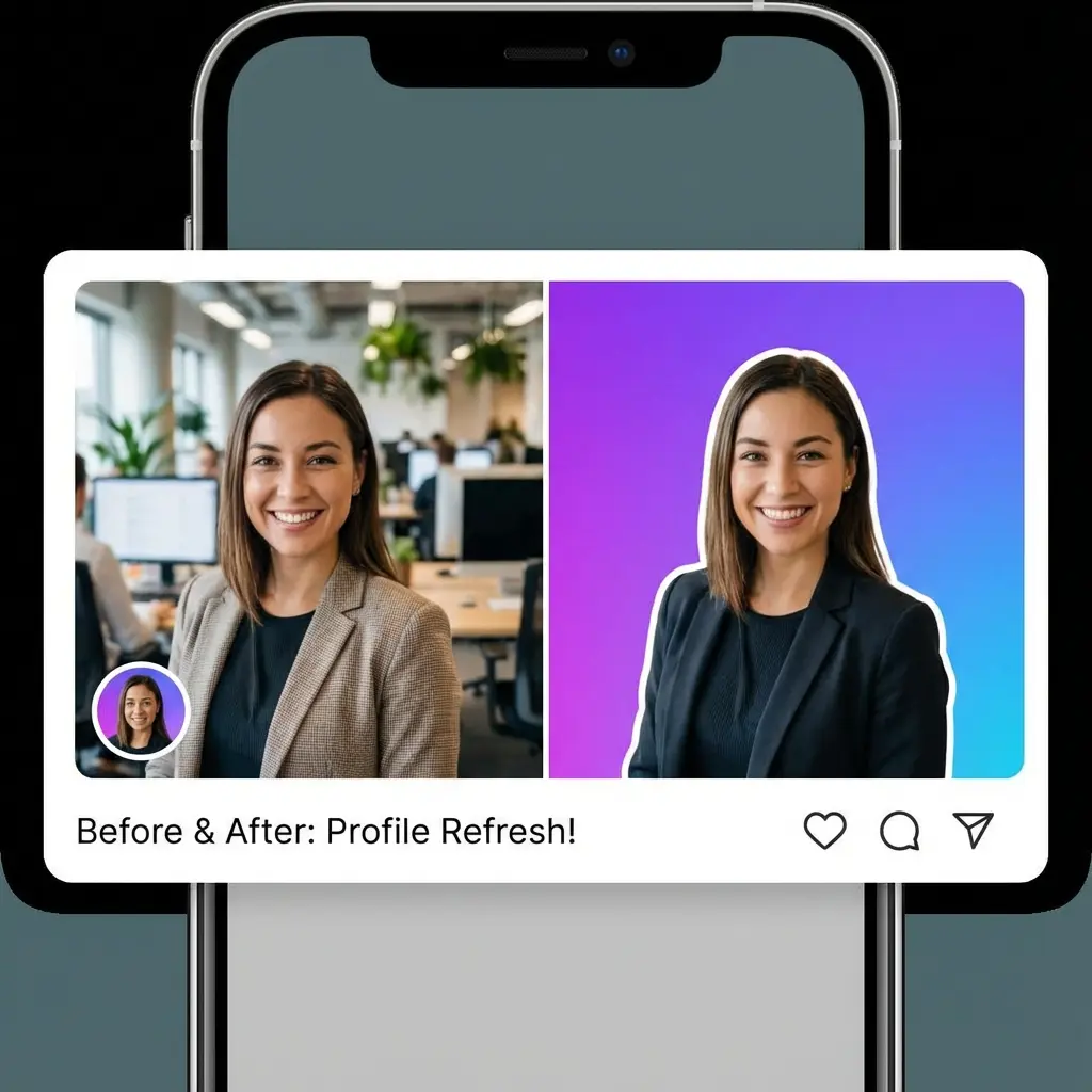 Remove background from profile picture example
